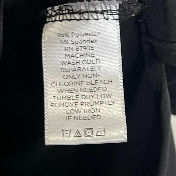 Susan Graver Blouse Womens Size 1X Black Ruched VNeck 3/4 Sleeve Stretch - Picture 5 of 8